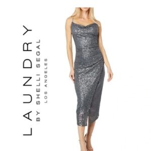 Elegant Dark Gray Sequin Dress